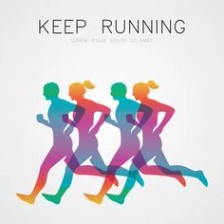 포함된 이미지: Colorful run and marathon poster | Premium Vector