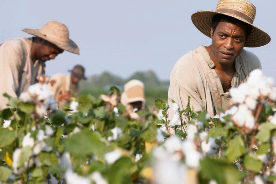 Grim reality: ‘12 Years a Slave’ star Chiwetel Ejiofor; and below is Tarantino’s ‘Django Unchained’; inset left is ‘Gone with the Wind
