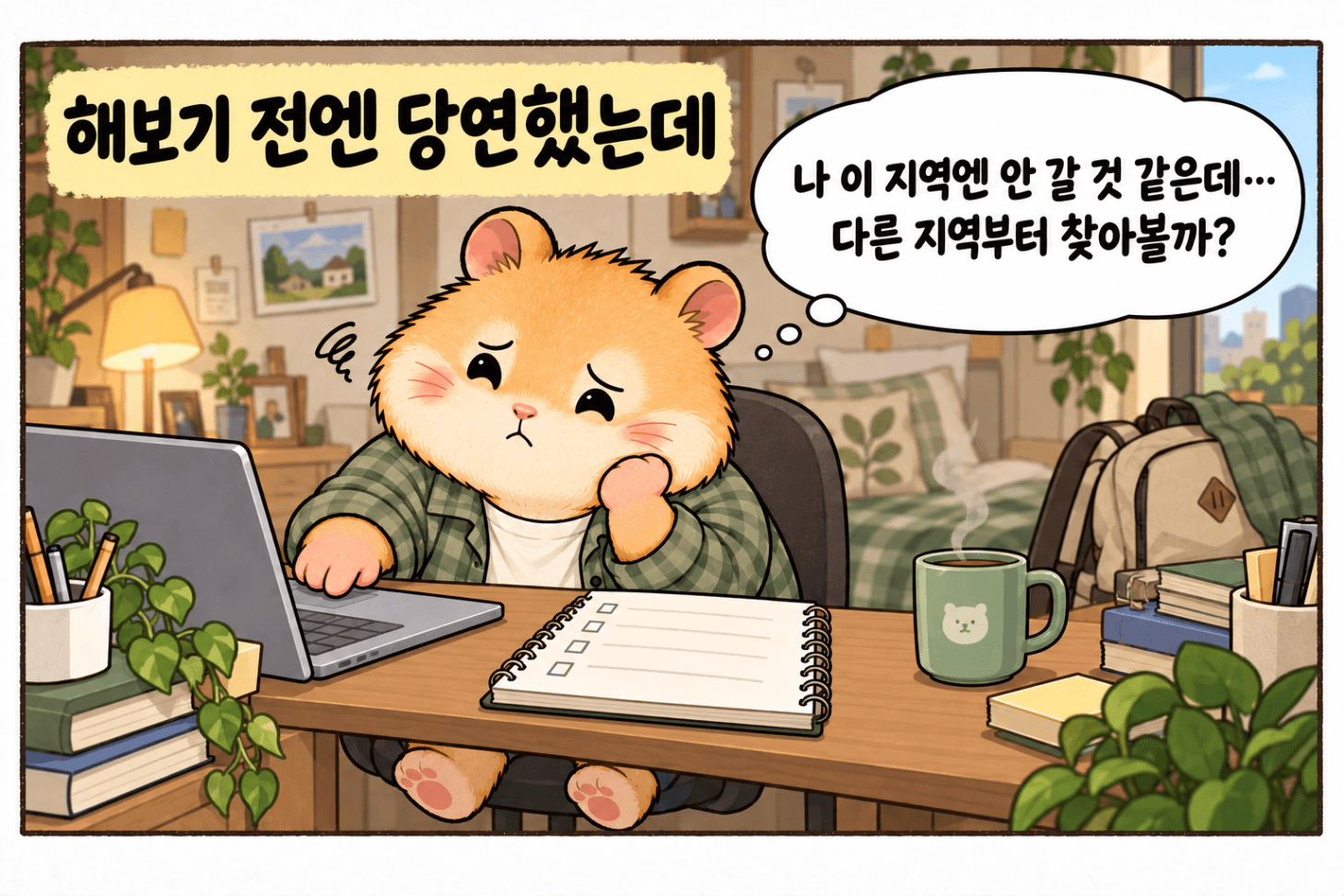 지역 조사를 끝내기 전에 다른 후보로 넘어가고 싶었던 순간