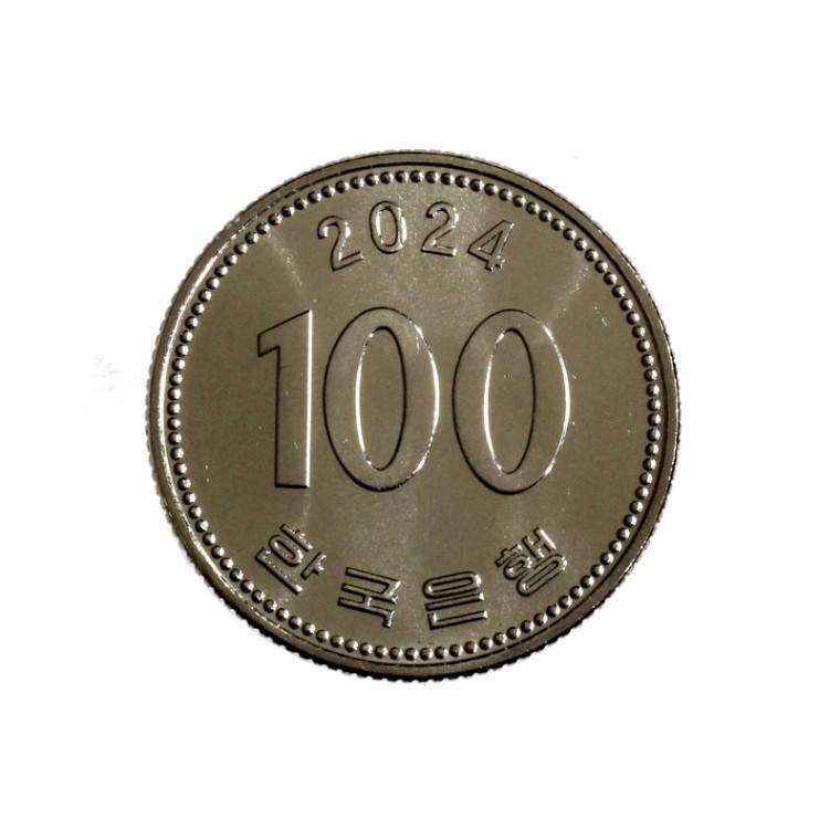 한국은행 현행동전 100원 2024년 민트에서꺼낸 미사용 - 수집에비뉴
