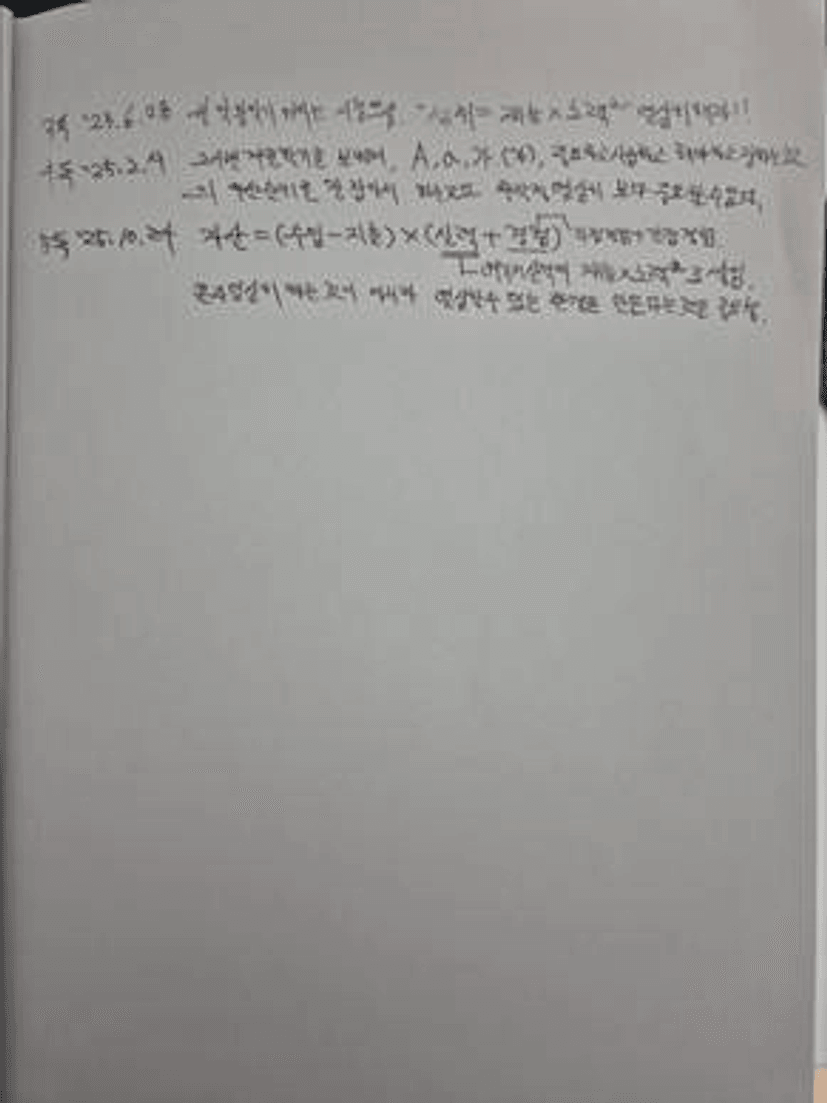 텍스트, 책, 친필, 종이이(가) 표시된 사진
AI 생성 콘텐츠는 정확하지 않을 수 있습니다.