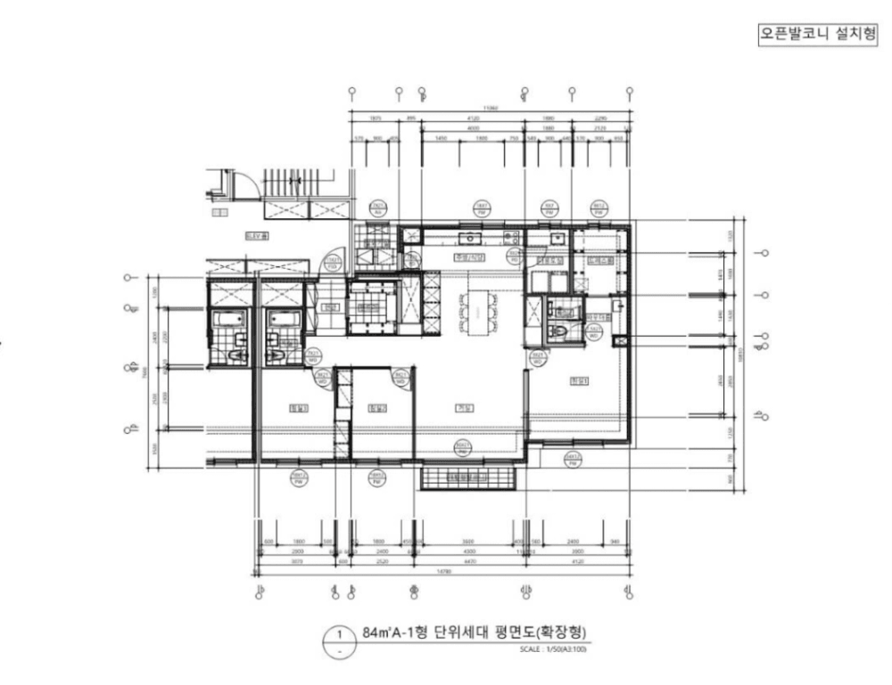아크로리츠카운티 84A-1 평면도