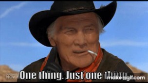 Curly (Jack Palance) - City Slickers - One thing on Make a GIF