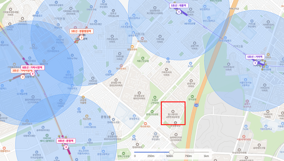 힐스테이트 e편한세상 문정 교통