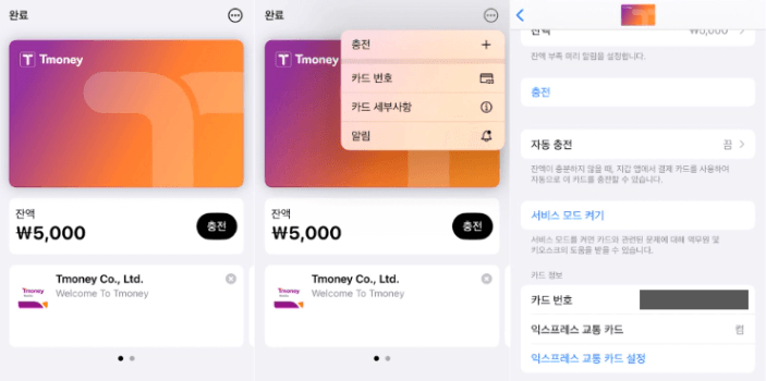 애플페이 티머니 등록