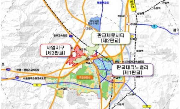 제3판교테크노밸리 위치도[경기도 제공]