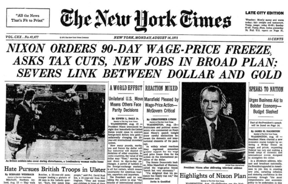 Do you know what happened on August 15, 1971? The 1971 Nixon Shock and the  1944 Bretton Woods Agreement: Reshaping the Global Economic Landscape | by  Mete Ali Başkaya | Coinmonks | Medium