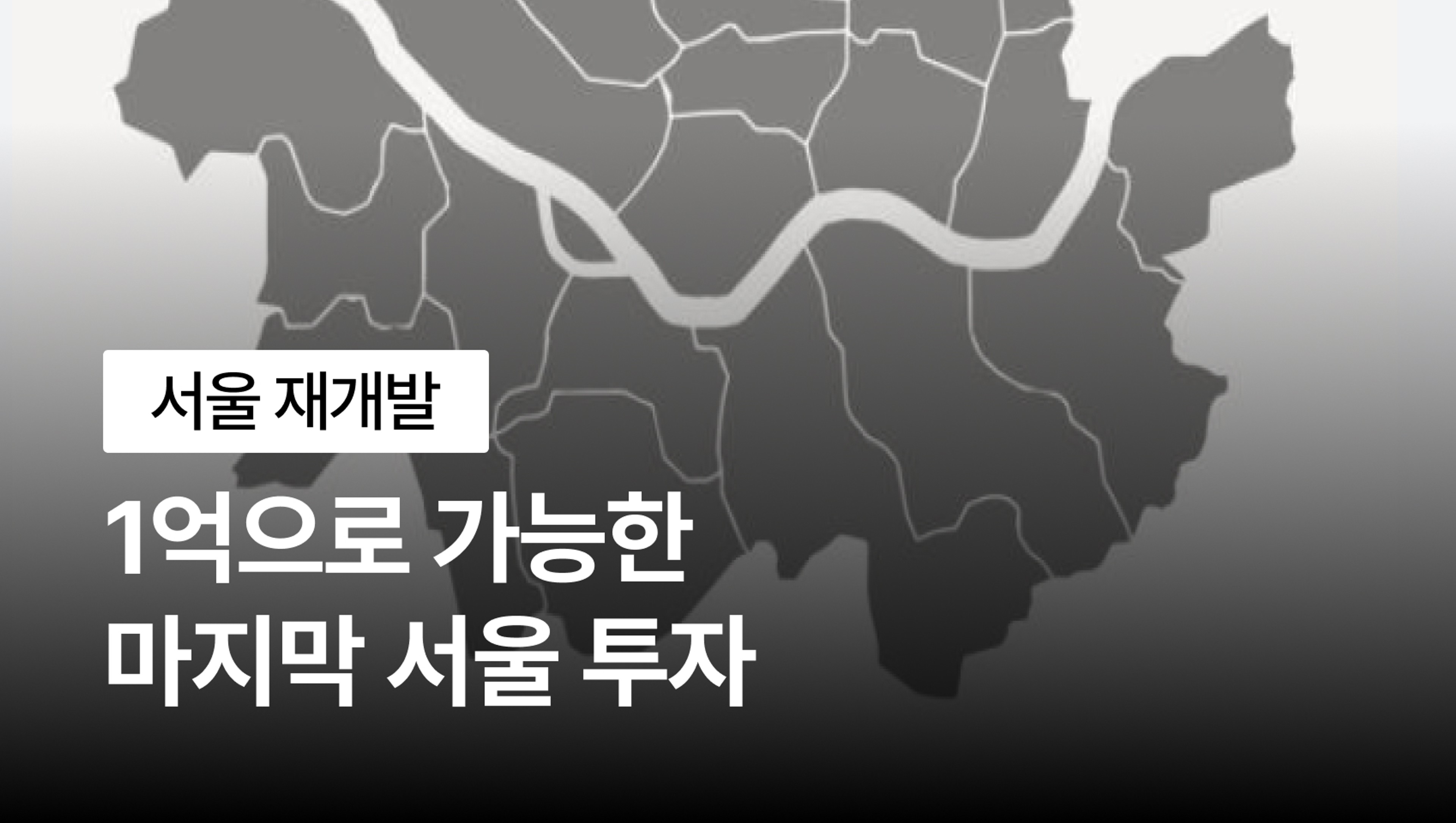 [숙주나물 특강] 종잣돈 1억으로 가능한 마지막 서울 투자