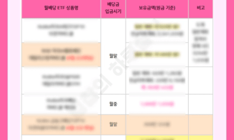 고배당 월배당 ETF 이만큼 샀더니 월 분배금 80만 원 받았어요!