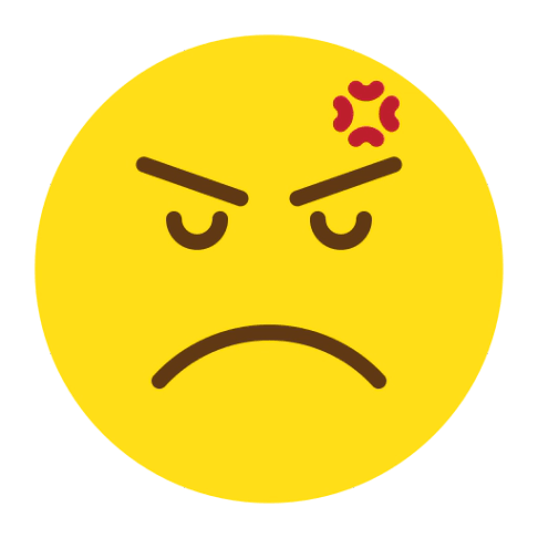 화난 - 무료 스마일개 아이콘