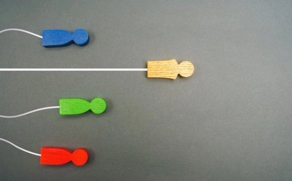 경쟁의 선두 주자 | 프리미엄 사진