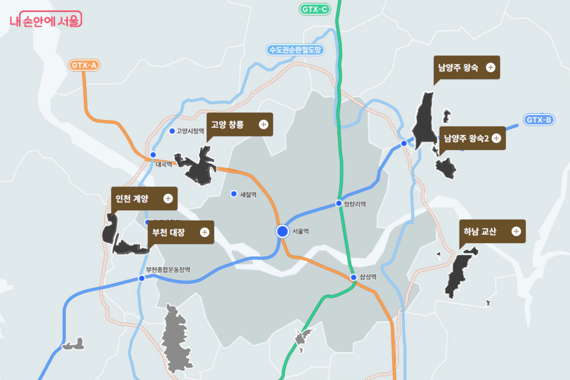 3기 신도시 위치도 ©한국토지주택공사