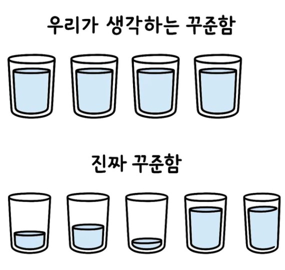꾸준함에 대하여